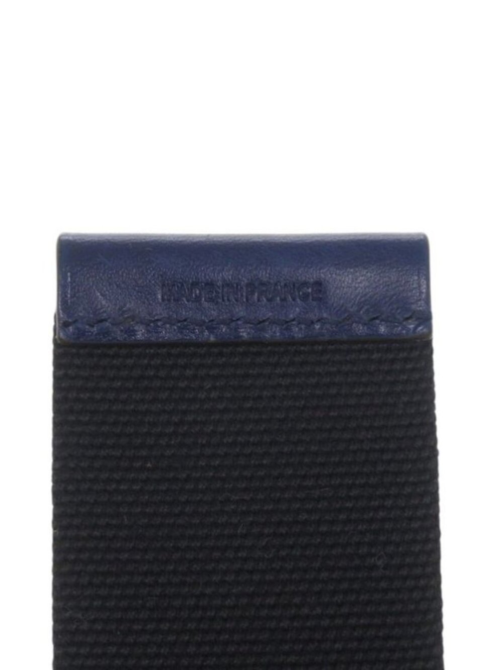 ★SOLD★ Hermes Nomad 40 Belt Canvas Leather Black Blue - Picture 4 of 6